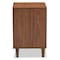 Baxton Studio Harlow Mid-century White and Walnut 1-drawer and 1-door Nightstand 121-6783 - alternate 4